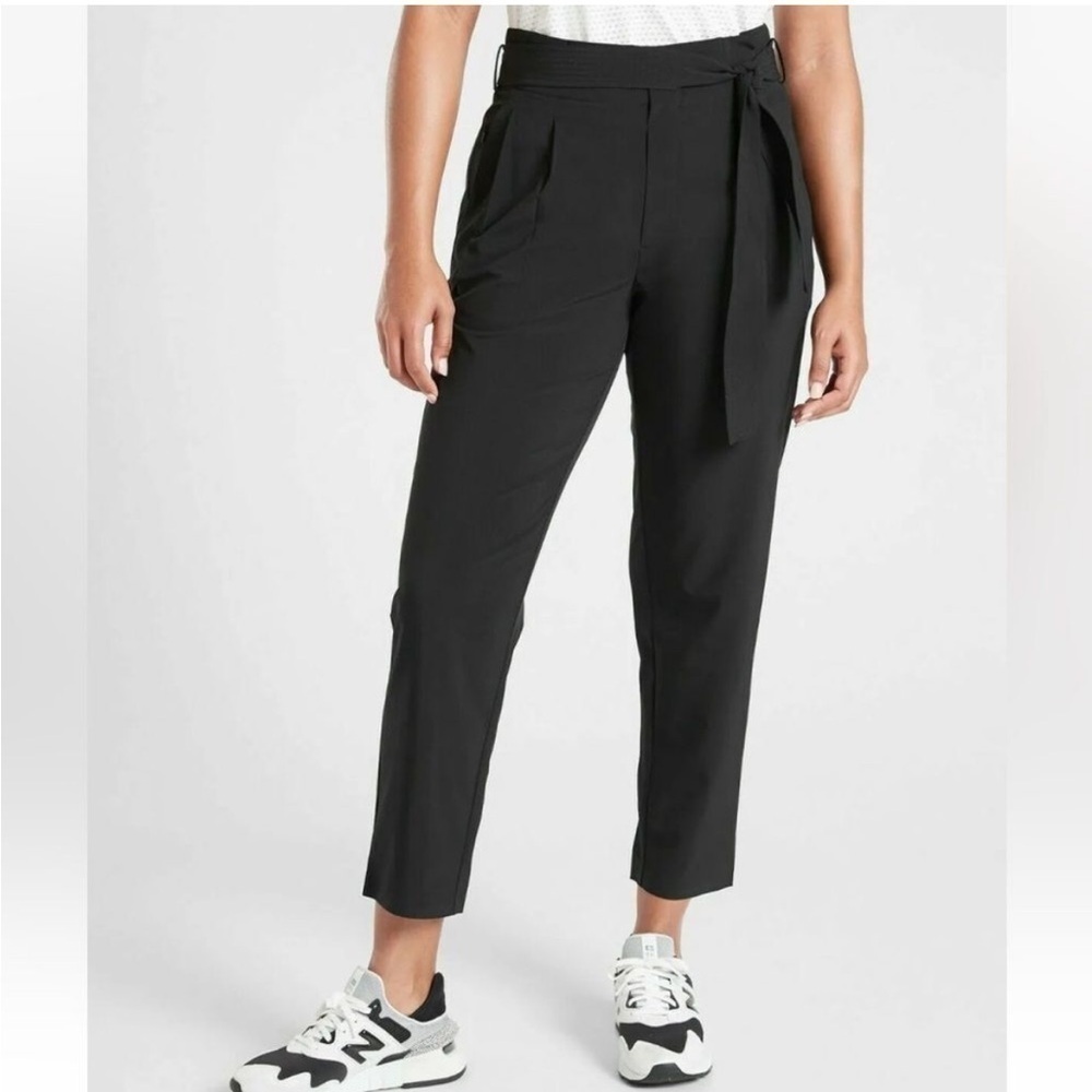 Athleta Black Skyline II Athleisure Travel Lifestyle Pants Ankle
